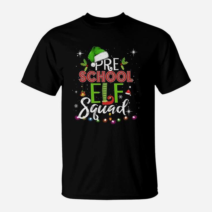 Elf Squad Pre School Christmas Teacher T-Shirt