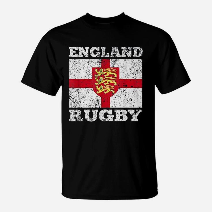 England Rugby Vintage English Flag Rugby United Kingdom Gift T-Shirt