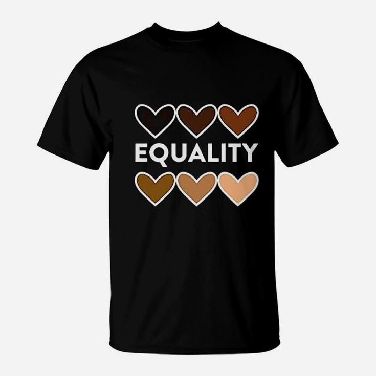 Equality Hearts Civil Rights Equal Graphic T-Shirt