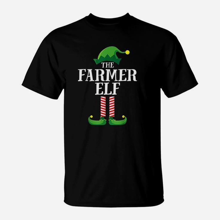Farmer Elf Matching Family Group Christmas Party Pajama T-Shirt