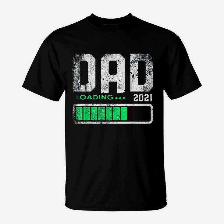 Fathers Day Dad Est 2021 Loading Future New Daddy Baby T-Shirt