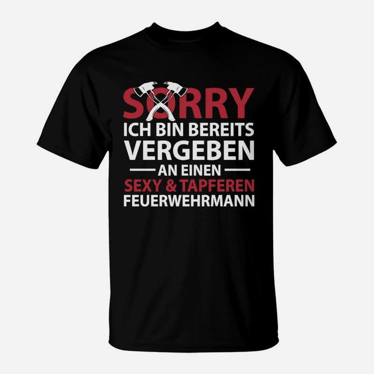 Feuerwehrmann Partner T-Shirt, Lustig für Vergebene