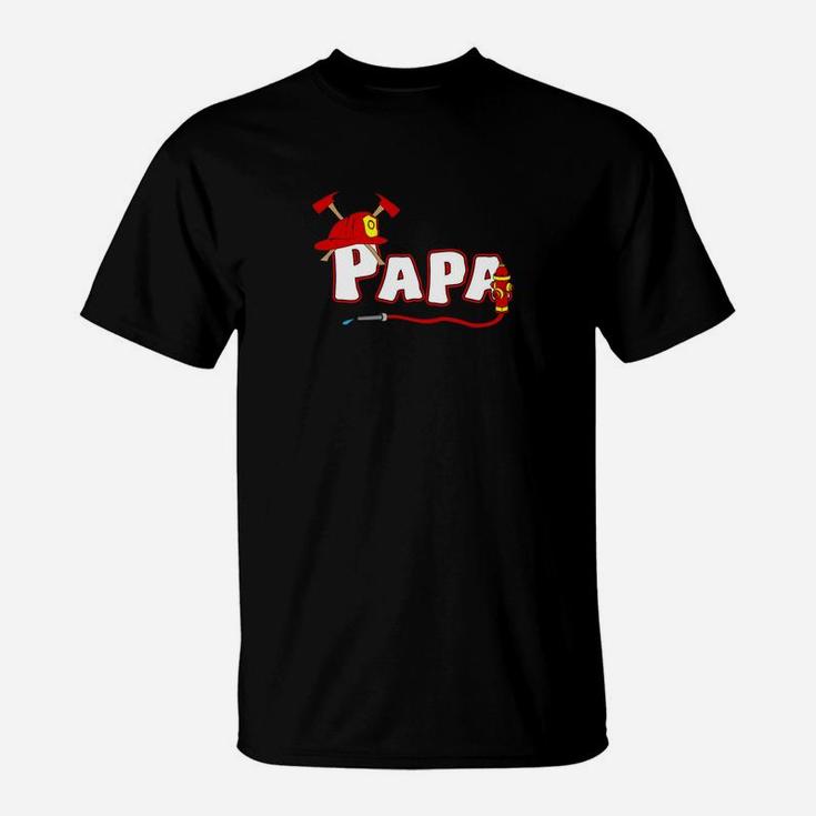 Firefighter Papa Grandpa Fire Department Hydrant Fathers Day Premium T-Shirt