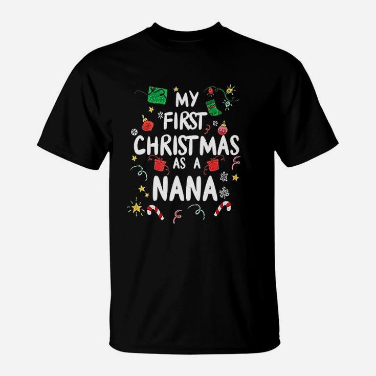 First Christmas As A Nana Grandma T-Shirt