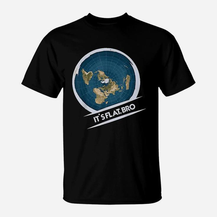Flat Earth Flat Bro Flat Earther Society Conspiracy T-Shirt