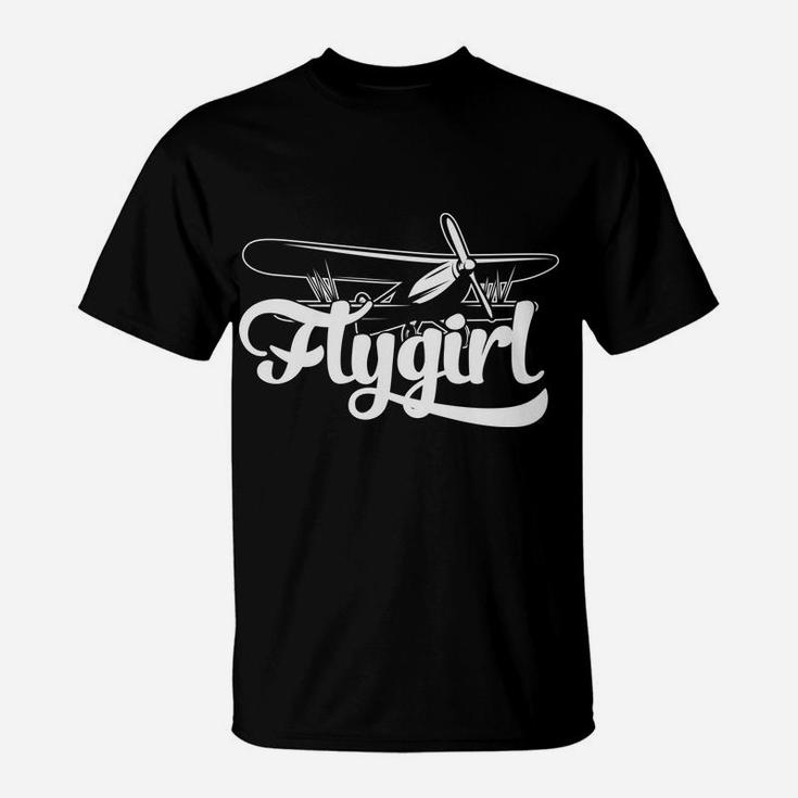 Flygirl Vintage Flight Attendant Pilot Job Title Gift T-Shirt