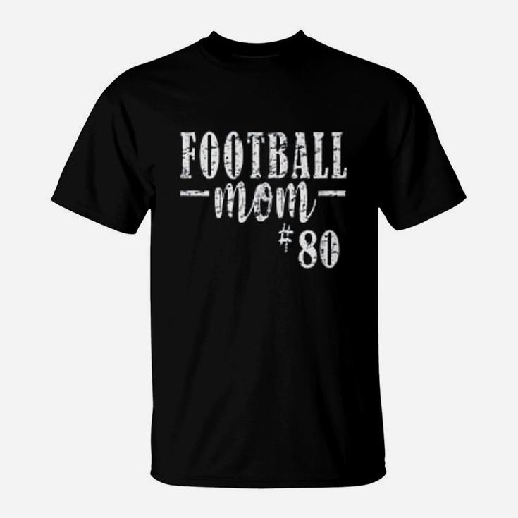 Football Mom 80 Mothers Day T-Shirt