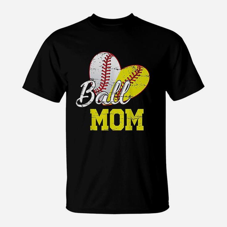 Funny Ball Mom Softball Baseball Gifts T-Shirt