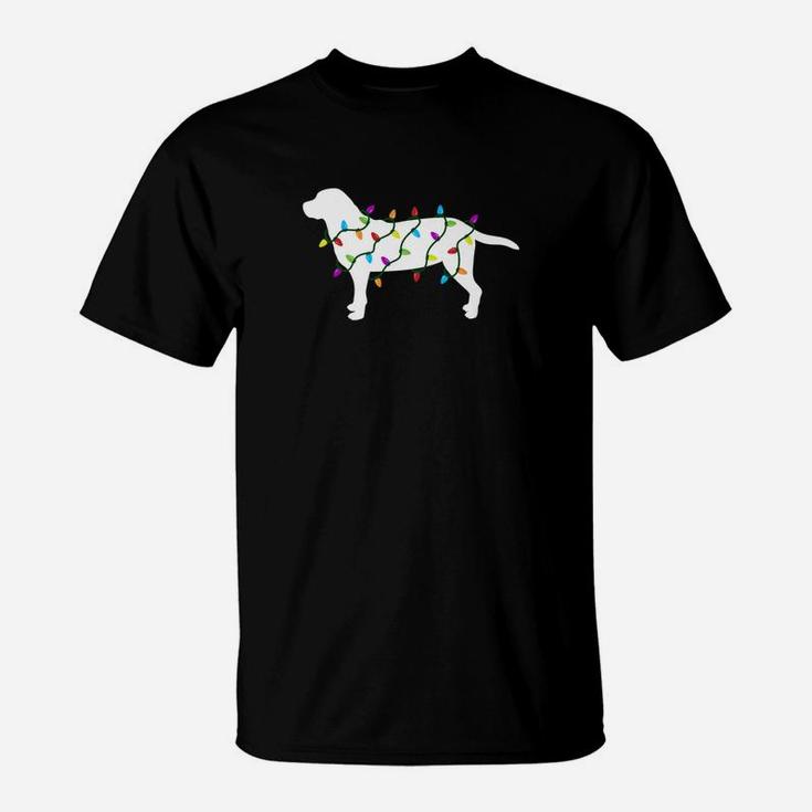 Funny Christmas Lights Labrador Retriever Dog Gift T-Shirt