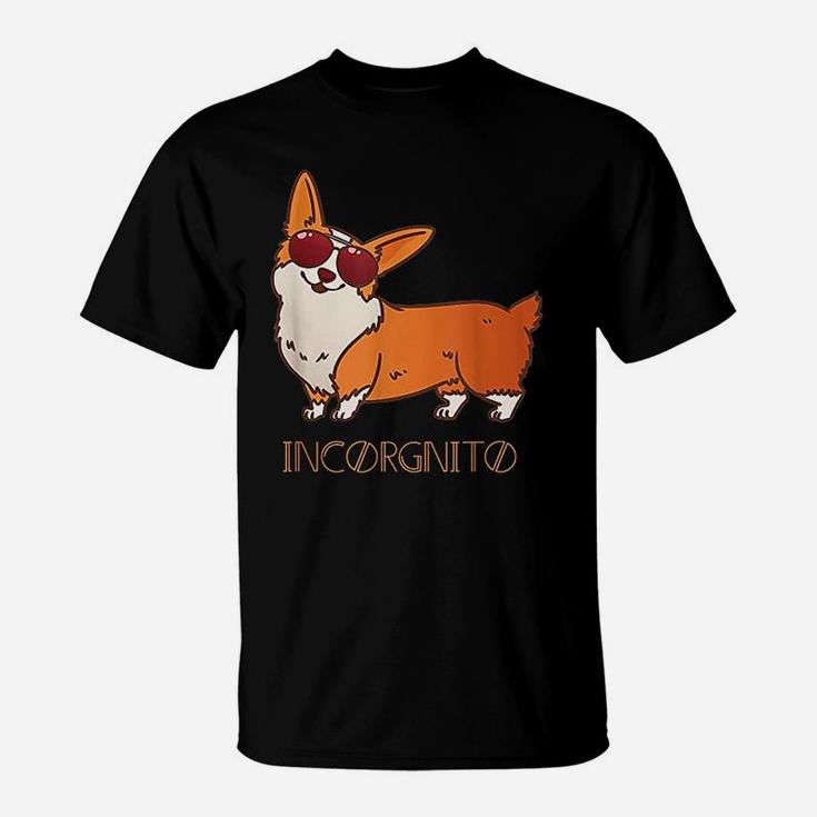 Funny Corgi Incorgnito Dog Puns T-Shirt