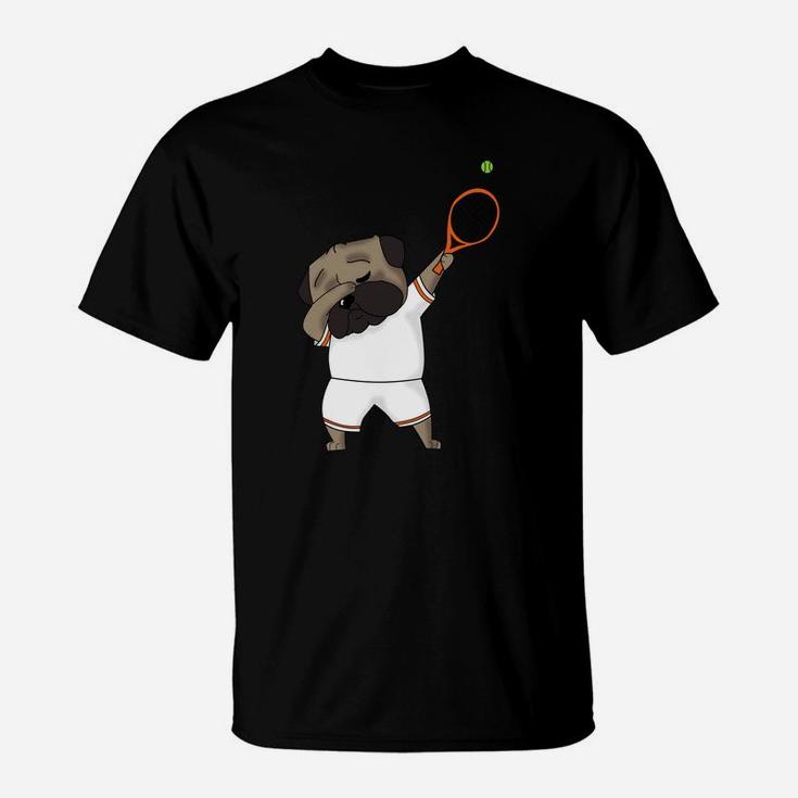 Funny Dabbing English Bulldog Tennis Cute Dab T-Shirt