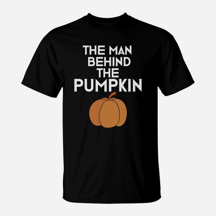 Funny Dad To Be Halloween T-shirt The Man Behind The Pumpkin T-Shirt
