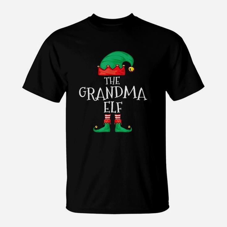 Funny Elf Family Christmas Grandma Elf Pajama T-Shirt