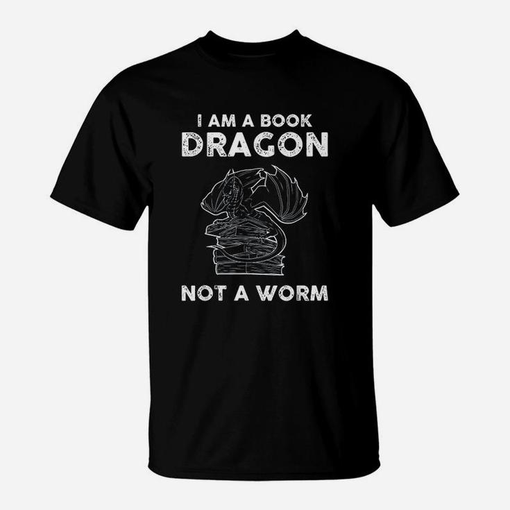 Funny I Am A Book Dragon Book Lover T-Shirt