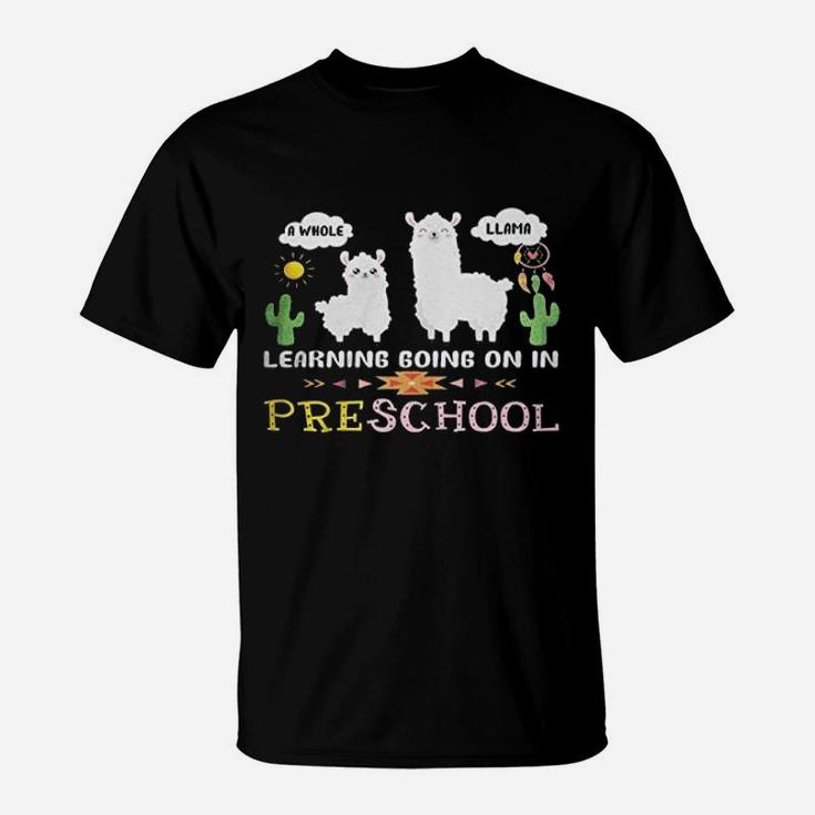 Funny Llama Preschools Teachers Back To School Gifts T-Shirt