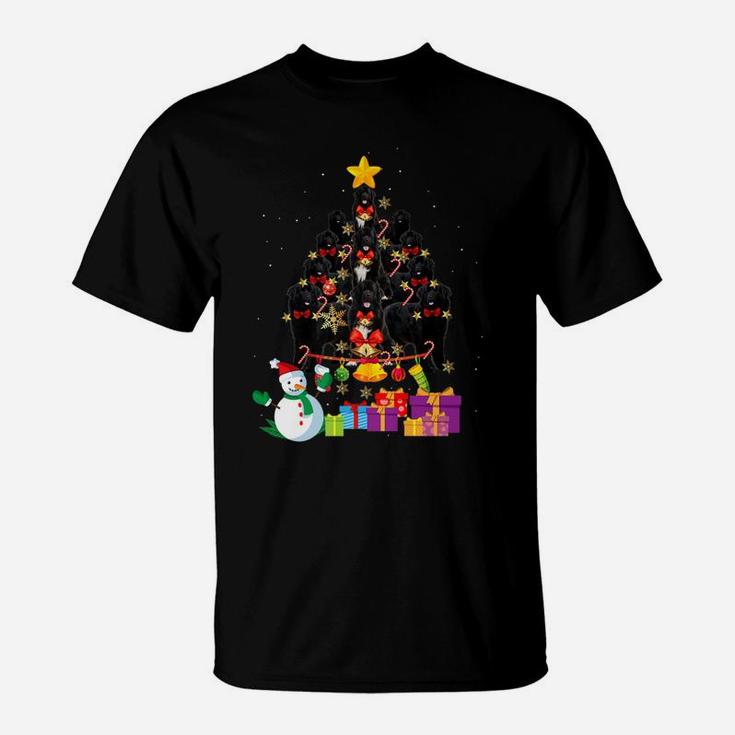 Funny Newfoundland Christmas Dog Tree Xmas Gift T-Shirt