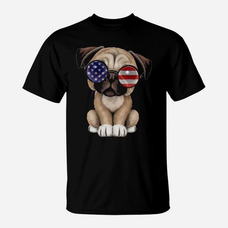 Funny Pug Dog Independence T-Shirt