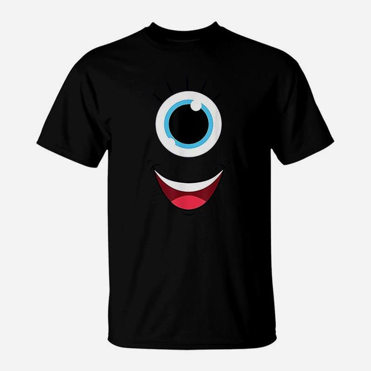 Funny Scary Monster Eyeball Face Halloween Costume T-Shirt