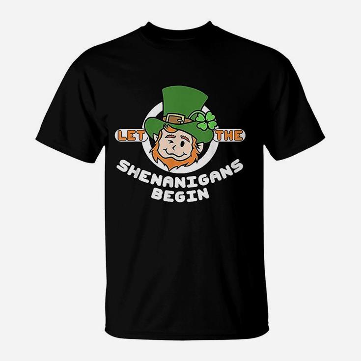 Funny St Patricks Day Let The Shenanigans Begin T-Shirt