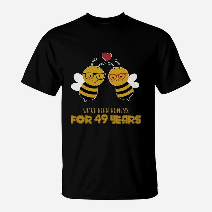 Funny T Shirts For 49 Years Wedding Anniversary Couple Gifts For Wedding Anniversary T-Shirt