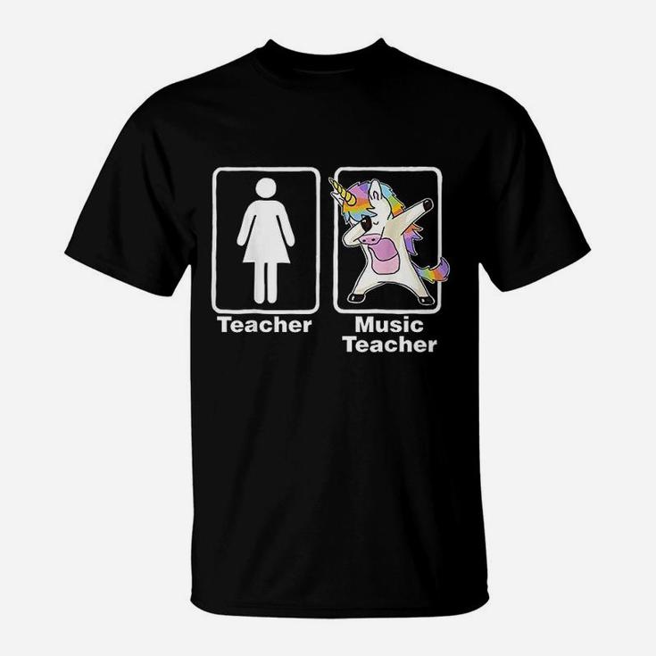 Funny Unicorn Music Teacher Music Teacher Gifts T-Shirt