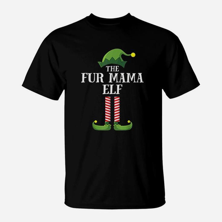 Fur Mama Elf Christmas Party Pajama T-Shirt