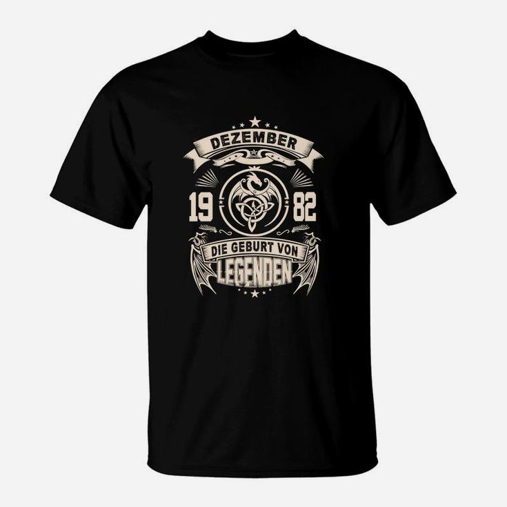 Geburt von Legenden Dezember 1982 Jahrgangs T-Shirt, Retro Look