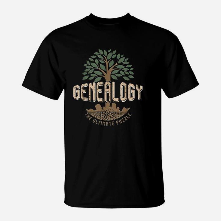Genealogist Family Historian Genealogy The Ultimate Puzzle T-Shirt