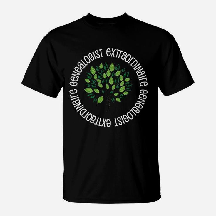 Genealogist Genealogy Tree Family History Gift T-Shirt