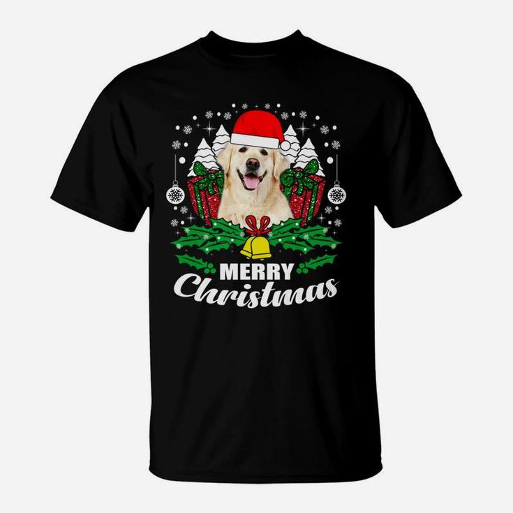 Golden Retriever Merry Christmas Dog Lover Gift T-Shirt