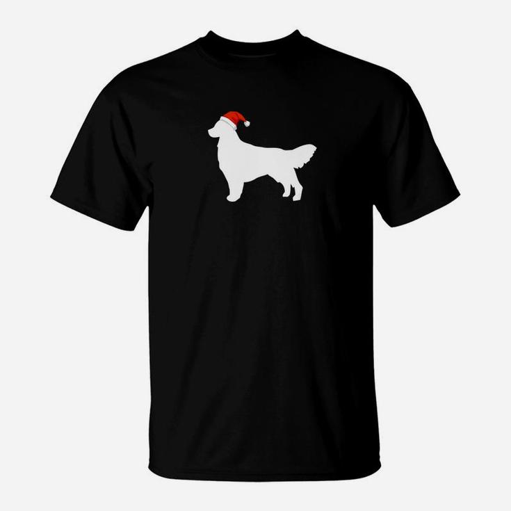 Golden Retriever Santa Hat Christmas Dog T-Shirt
