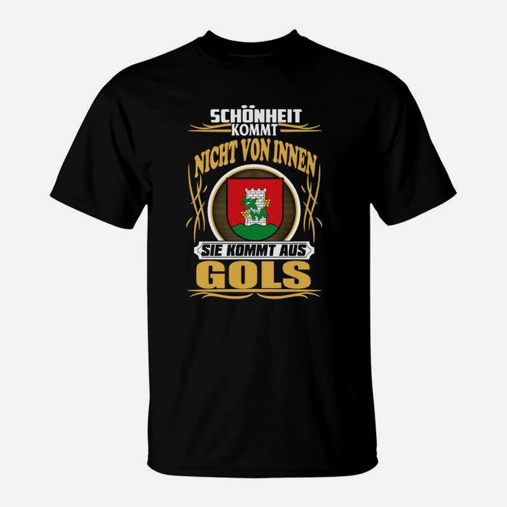 Gols Stolz T-Shirt mit Schönheit-Spruch & Wappen-Design