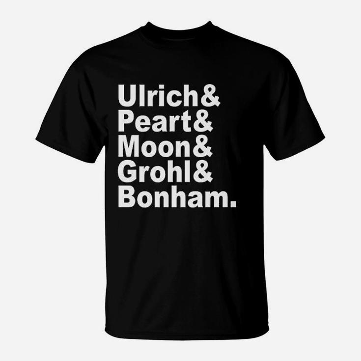 Gooder Tees Famous Drummer And Percussion Names T-Shirt