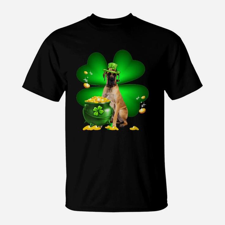 Great Dane Shamrock St Patricks Day Irish Great Dog Lovers T-Shirt