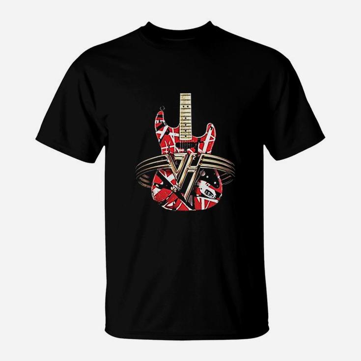 Guitar Retro Style Gift For Guitarist Red Guitar T-Shirt