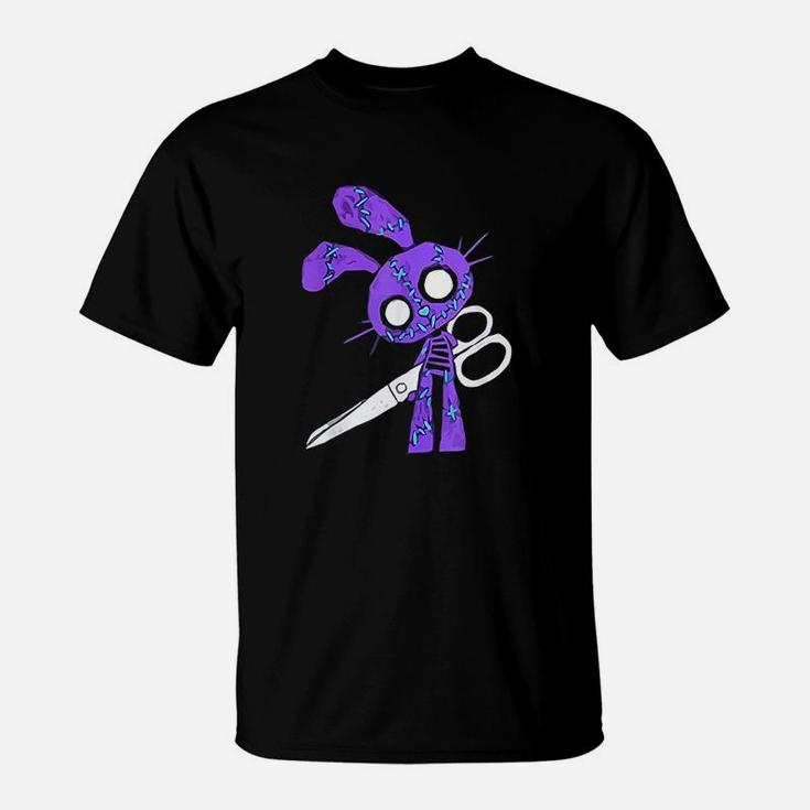 Halloween Costume Scary Bunny With Scissors T-Shirt