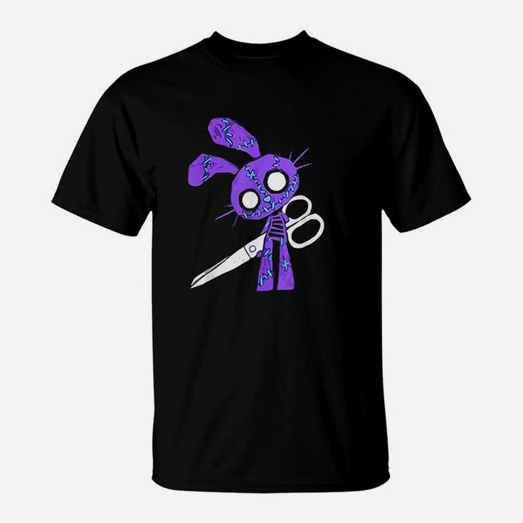 Halloween Costume Scary Bunny With Scissors T-Shirt