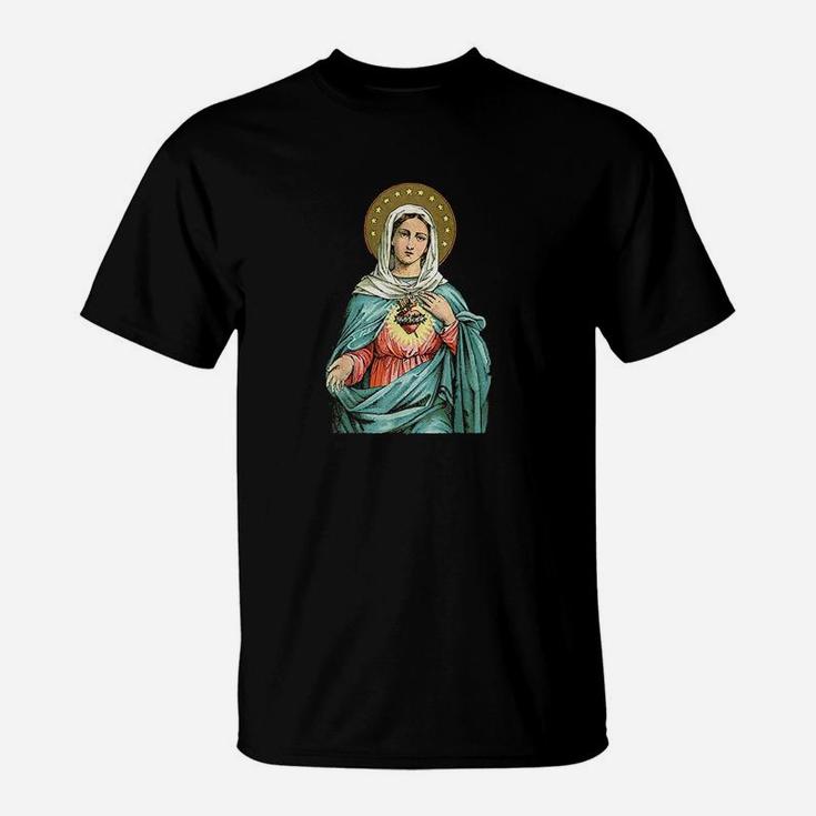 Heart Of Mary Our Blessed Mother Catholic T-Shirt