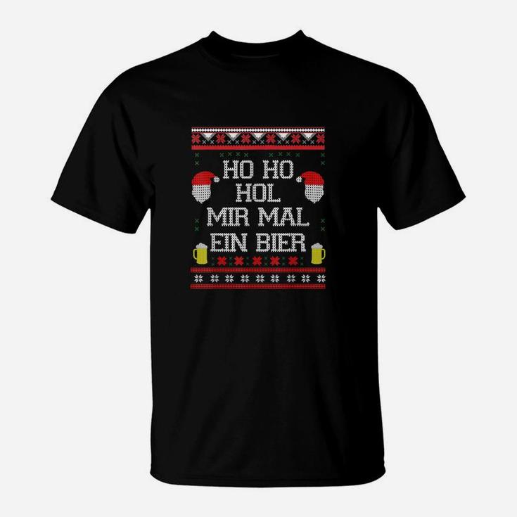 Ho Ho Hol Mir Mal Ein Bier Ugly Christmas Sweater Geschenk T-Shirt