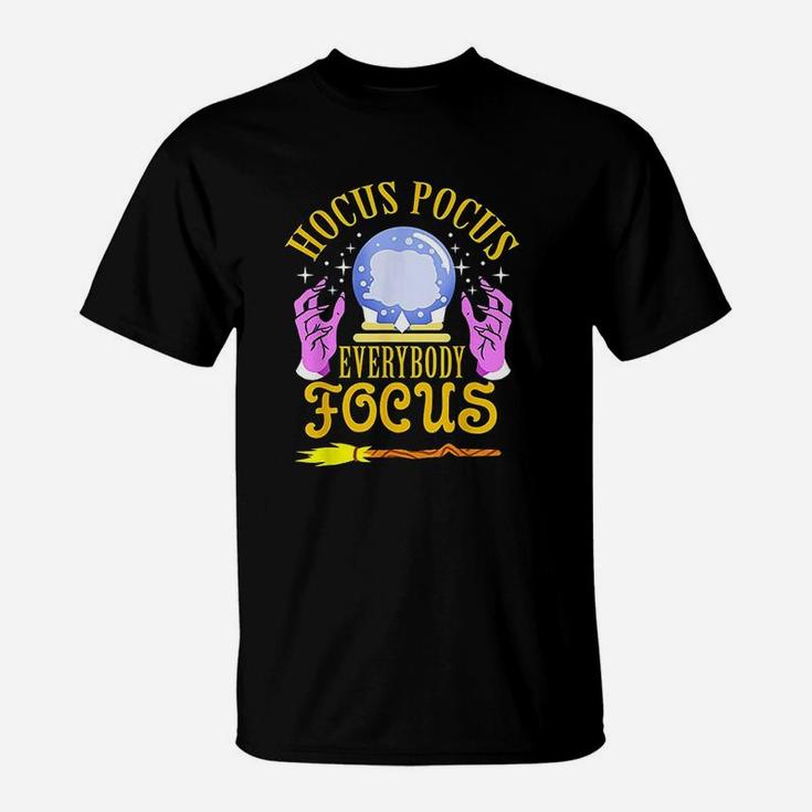 Hocus Pocus Everybody Focus Funny Teacher Halloween T-Shirt