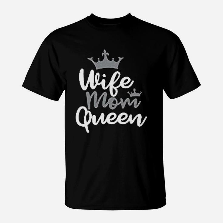 Hubby Dad King Wife Mom Queen His And Hers Matching Couples T-Shirt