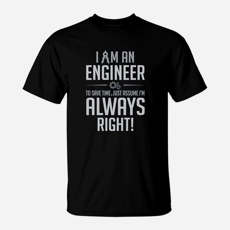 Nutees Maglietta Donna Divertente 'Keep Calm I'm An Engineer' | Colore Viola | 100% Cotone - 5