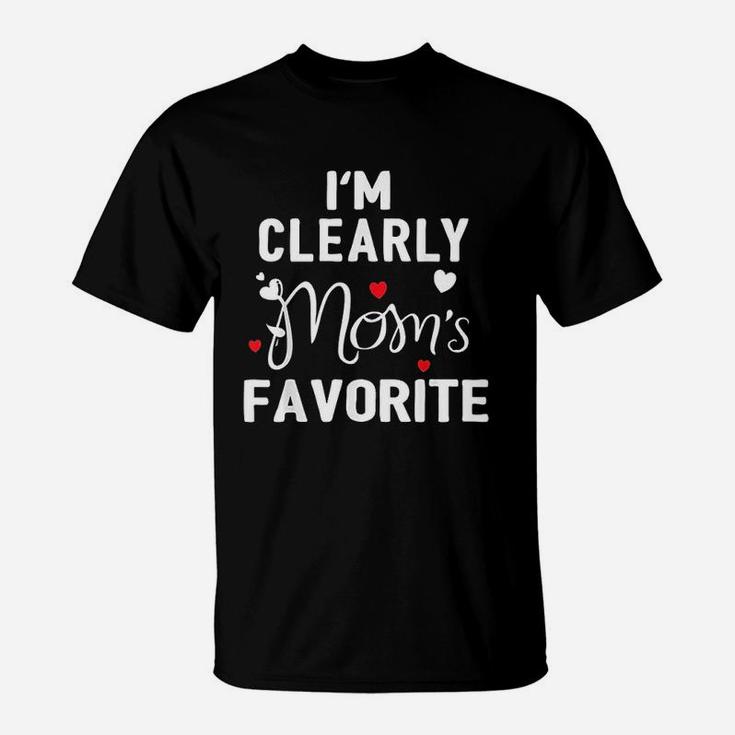 I Am Clearly Moms Favorite Funny Sibling Humor Gift T-Shirt