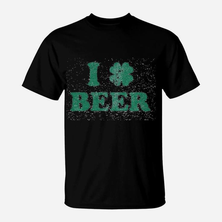 I Clover Beer Funny Shamrock St Saint Patricks Day T-Shirt