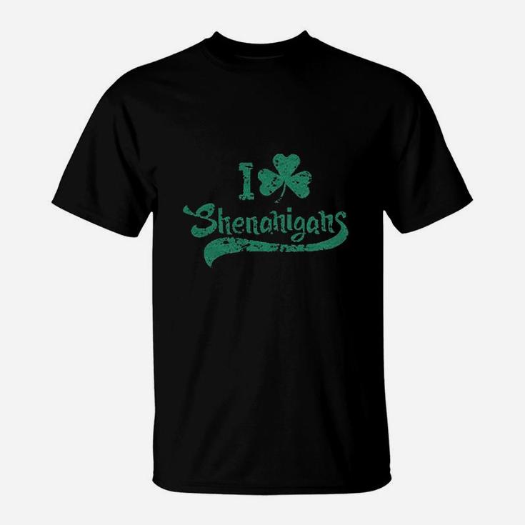 I Clover Shenanigans St Saint Patricks Day T-Shirt
