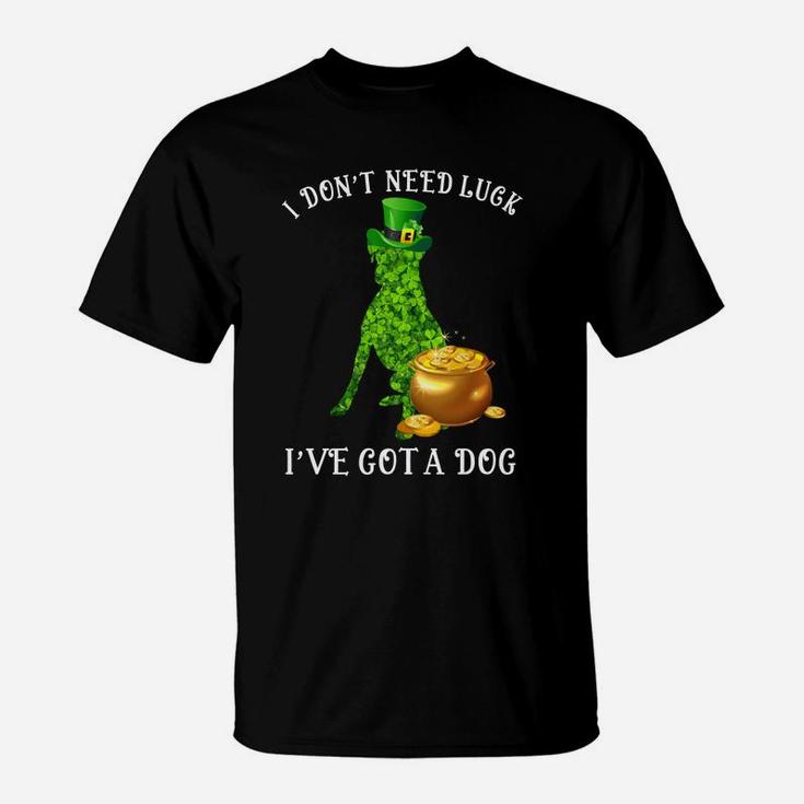I Do Not Need Luck I Have Got A Boxer Shamrock St Patricks Day Dog Lovers T-Shirt