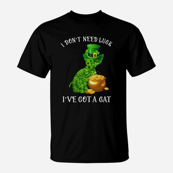 I Do Not Need Luck I Have Got A Devon Rex Shamrock St Patricks Day Cat Lovers T-Shirt