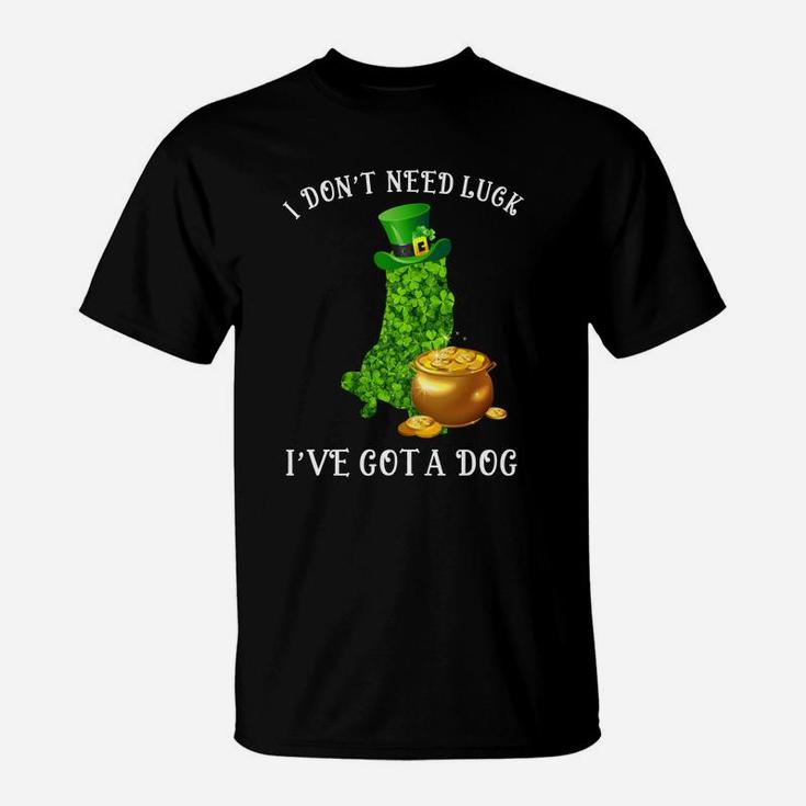 I Do Not Need Luck I Have Got A Saint Bernard Shamrock St Patricks Day Dog Lovers T-Shirt
