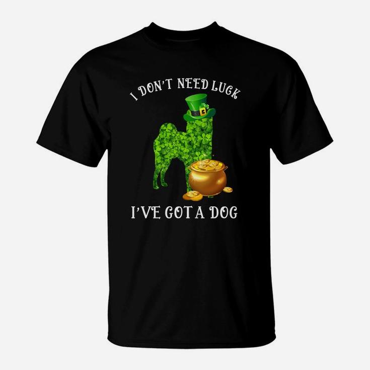 I Do Not Need Luck I Have Got A Shiba Inu Shamrock St Patricks Day Dog Lovers T-Shirt
