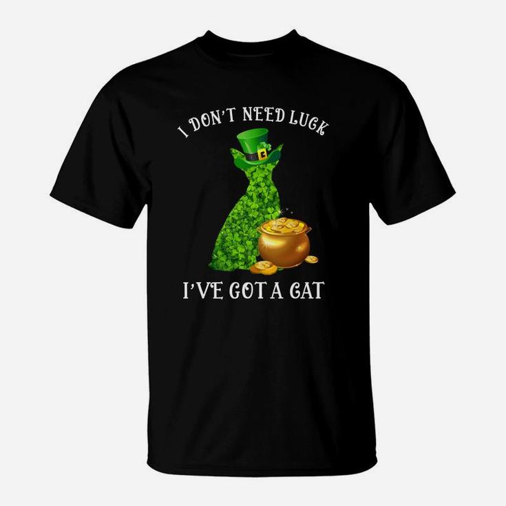 I Do Not Need Luck I Have Got A Sphynx Shamrock St Patricks Day Cat Lovers T-Shirt